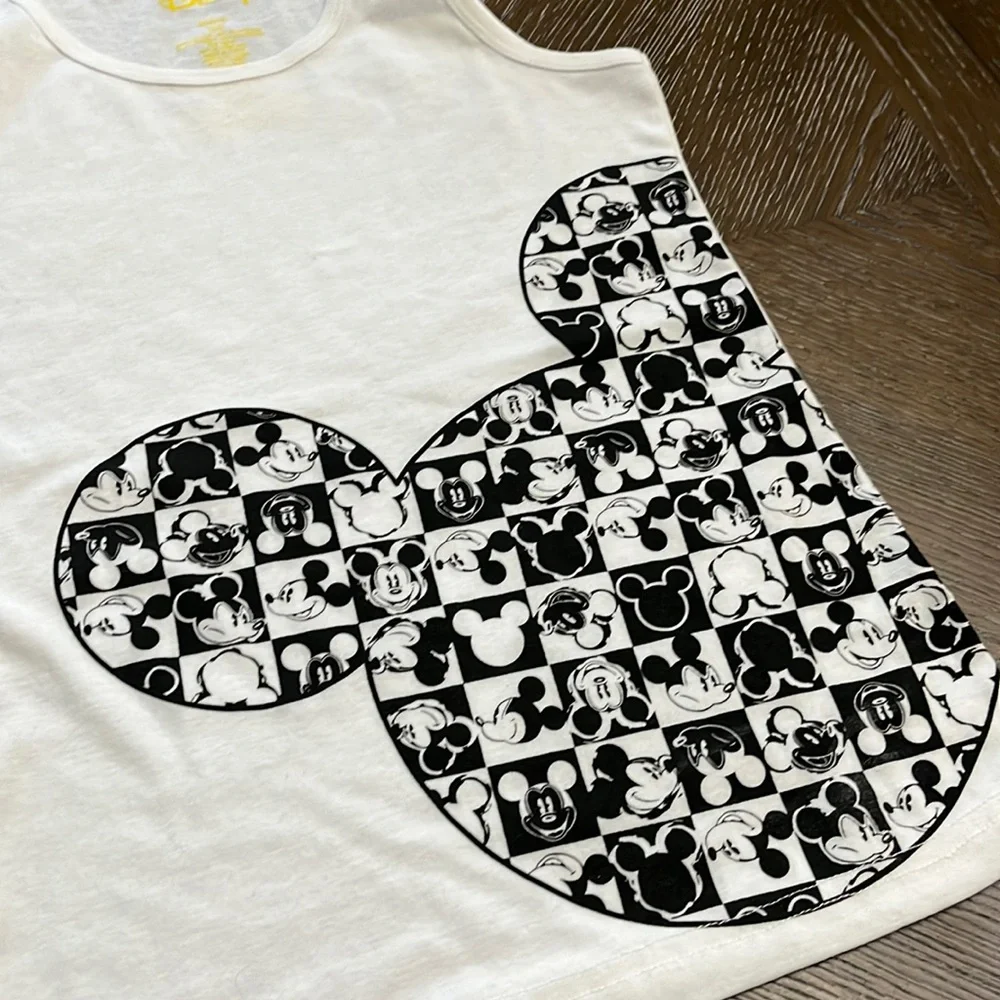 Disney PJ set tank top and checkered boxer shorts Size S - Picture 3 of 17